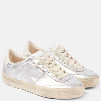 vente en gros de produits de luxe Golden Goose Baskets en cuir métallisé Soul-Star argent