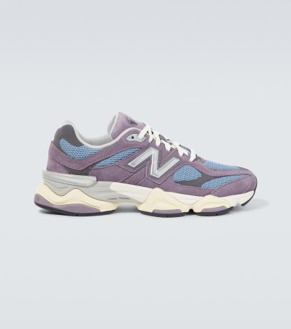 vente en gros de produits de luxe New Balance 9060 baskets en cuir gris