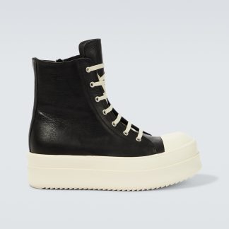 vente en gros de produits de luxe Rick Owens Baskets en cuir Mega Bumper noir