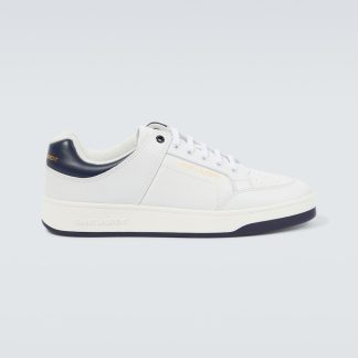 faux luxe Saint Laurent Baskets en cuir SL/61 blanc