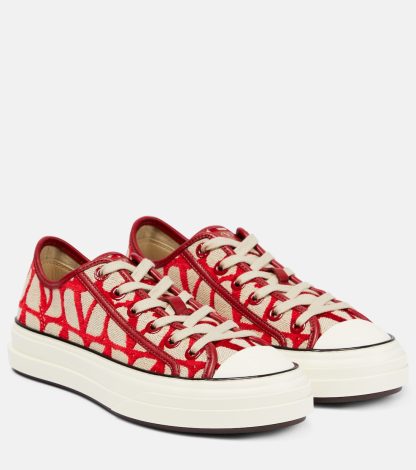 vente en gros de produits de luxe Valentino Garavani Toile Iconographe Totaloop sneakers multicolores